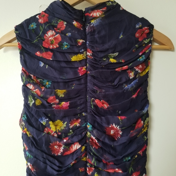 NICHOLAS Gathered Floral Print Silk Mini Dress - Picture 7 of 15